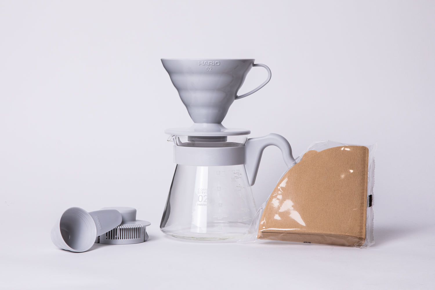 Simply Hario Ceramic V60 Pour Over Set: Coffee Servers