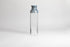 Cylindrical glass bottle with a clear grey silicone wide mouth spout. set on a white background