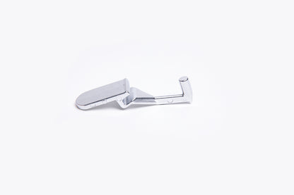 Metallic hook on a white background